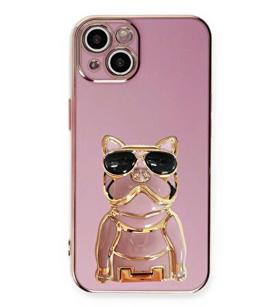 Smcase Apple iPhone 14 Plus Kılıf Standlı Kamera Korumalı Bulldog Silikon