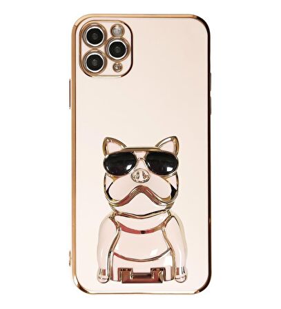 Smcase Apple iPhone 14 Pro Max Kılıf Standlı Kamera Korumalı Bulldog Silikon