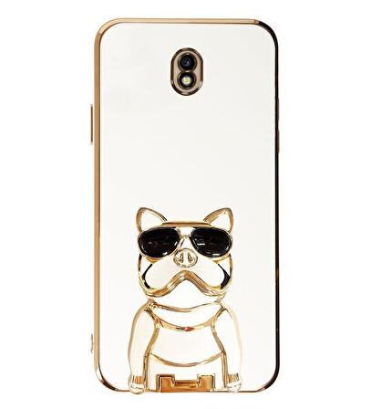 Smcase Samsung Galaxy J7 Pro J730F Kılıf Standlı Kamera Korumalı Bulldog Silikon
