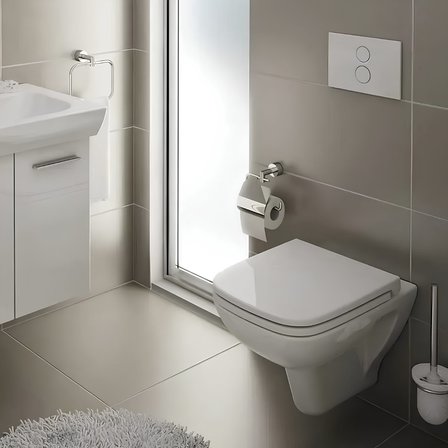 Vitra S20 Kanallı Beyaz Asma Klozet 5505L003-0868, Vitra Gömme Rezervuar Set 768-1851