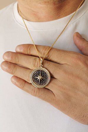 Kuzey Yıldızı Altın Unisex Kolye