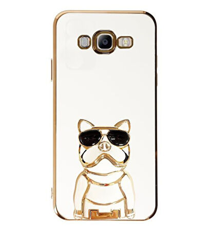 Smcase Samsung Galaxy J7 2015 Kılıf Standlı Kamera Korumalı Bulldog Silikon