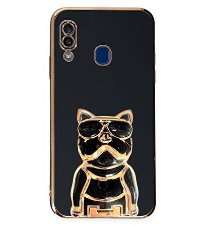 Smcase Samsung Galaxy A30 Kılıf Standlı Kamera Korumalı Bulldog Silikon