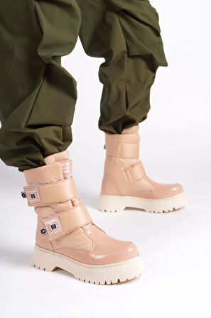 ELISA Cırt Cırtlı  Paraşüt Kumaş Rugan Kadın Bot TT - Ten