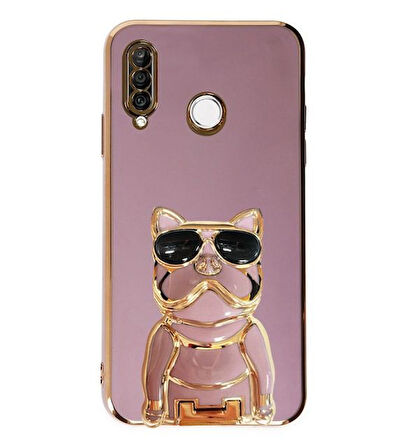 Smcase Huawei P30 Lite Kılıf Standlı Kamera Korumalı Bulldog Silikon