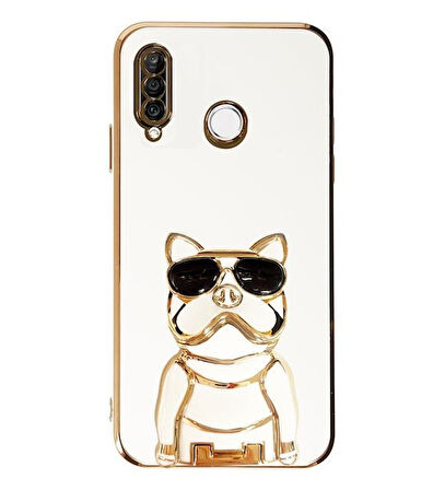 Smcase Huawei P30 Lite Kılıf Standlı Kamera Korumalı Bulldog Silikon