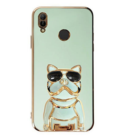 Smcase Huawei Y6 2019 Kılıf Standlı Kamera Korumalı Bulldog Silikon