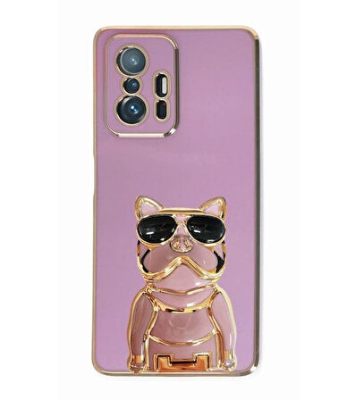 Smcase Xiaomi Mi 11T 5G Kılıf Standlı Kamera Korumalı Bulldog Silikon