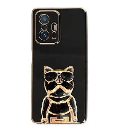 Smcase Xiaomi Mi 11T Pro 5G Kılıf Standlı Kamera Korumalı Bulldog Silikon