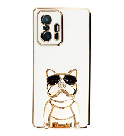 Smcase Xiaomi Mi 11T Pro 5G Kılıf Standlı Kamera Korumalı Bulldog Silikon