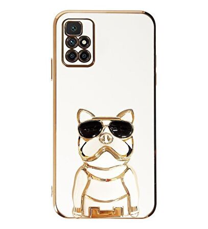 Smcase Xiaomi Redmi 10 Kılıf Standlı Kamera Korumalı Bulldog Silikon