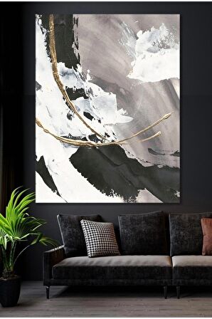 Modern Soyut Kanvas Gülen Tablo