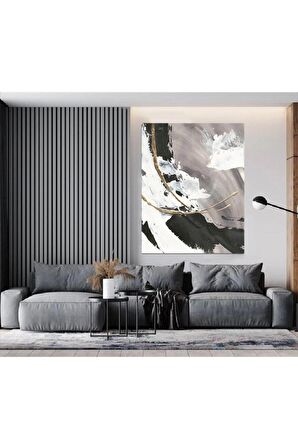 Modern Soyut Kanvas Gülen Tablo