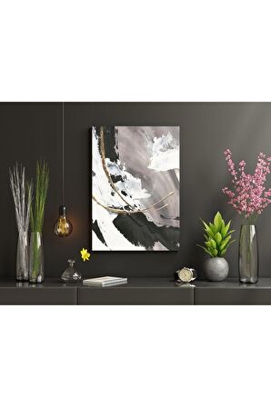 Modern Soyut Kanvas Gülen Tablo