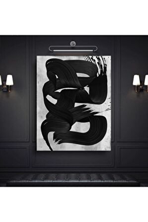 Modern Şekilsel Soyut Kanvas Gülen Tablo