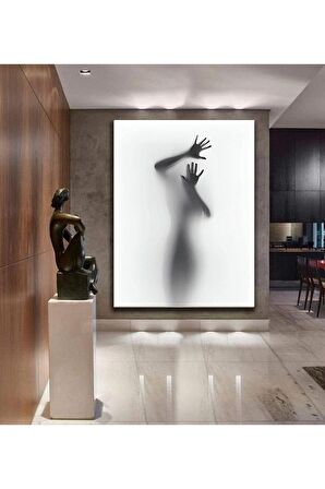 Siluet Kanvas Gülen Tablo