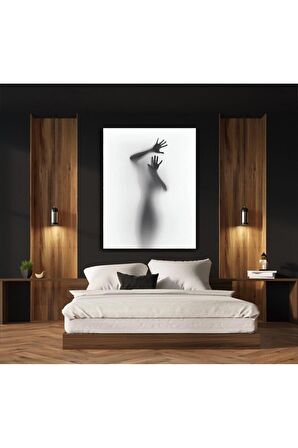 Siluet Kanvas Gülen Tablo