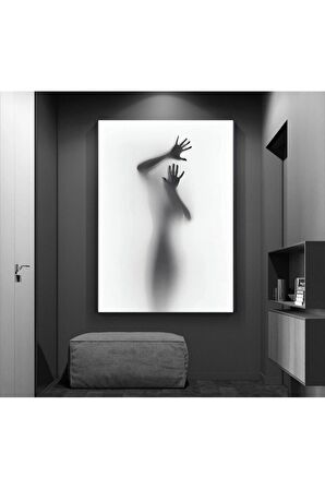 Siluet Kanvas Gülen Tablo