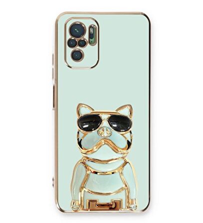 Smcase Xiaomi Redmi Note 10S Kılıf Standlı Kamera Korumalı Bulldog Silikon
