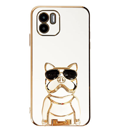 Smcase Xiaomi Redmi A1 Kılıf Standlı Kamera Korumalı Bulldog Silikon