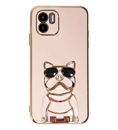 Smcase Xiaomi Redmi A1 Kılıf Standlı Kamera Korumalı Bulldog Silikon