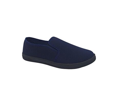 Zerhan 658 Unisex Lacivert Günlük Kullanım Keten Ayakkabı