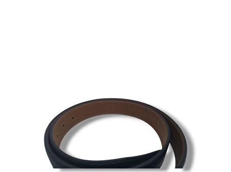 Zerhan 2555 Erkek Siyah Hakiki Deri Kumaş Kemeri 3,5 cm