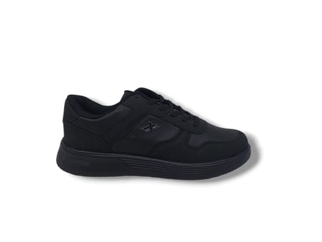 Lutton 4555 Unisex Siyah Bağcıklı Kalın Taban Büyük Numara Spor Ayakkabı 45 46 47 48