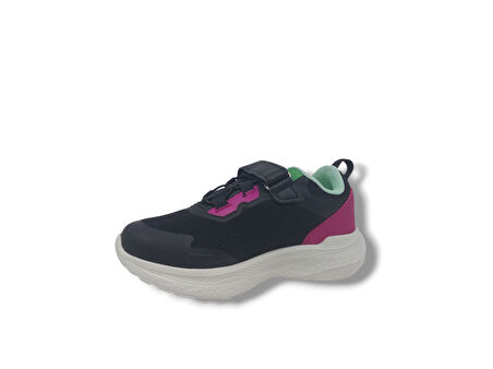 Vicco Yancy Kız Çocuk Siyah - Fuşya Spor Ayakkabı