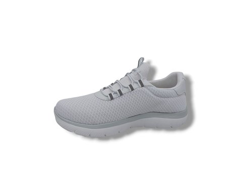 Zerhan 434 Unisex Beyaz Çorap Model File Hafif Taban Büyük Numara Loafer Spor Ayakkabı 45 46 47 48
