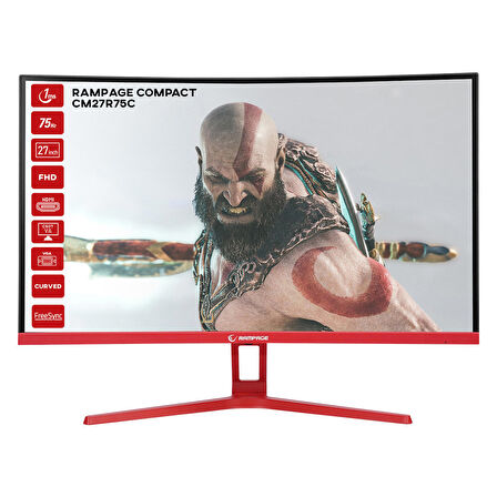 Rampage COMPACT CM27R75C 27" 75Hz 1ms CSOT VA Full HD Freesync Curved Oyuncu Monitörü