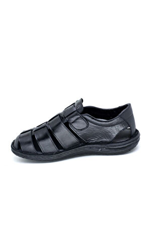 476424 Doğal Deri Anatomic Rahat Kapalı Sandalet