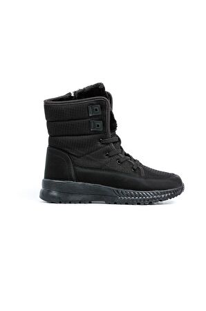TRENSYSHOSE-815 Unisex Kışlık Kürklü Fermuarlı Anatomik Taban Kışlık Bot