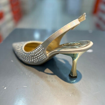 Trendyshose 06177 Taşlı Topuk Kadın Ayakkabı