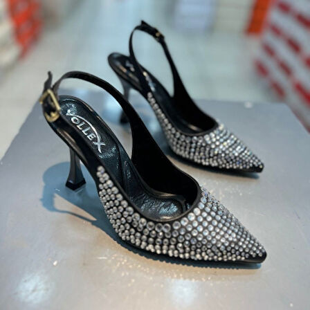 Trendyshose 06177 Taşlı Topuk Kadın Ayakkabı