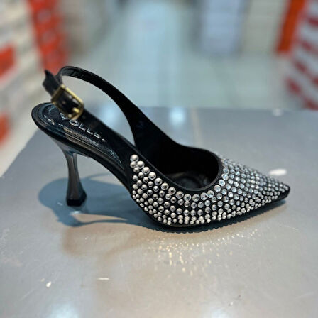 Trendyshose 06177 Taşlı Topuk Kadın Ayakkabı