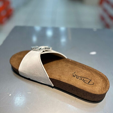 Trendyshose 20050 Taşlı Tokalı Kadın Anatomic Terlik