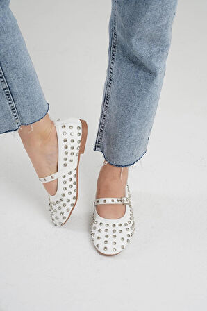 Trendyshose 06558 Zimbalı Lastikli Kadın Rahat Babet Ayakkabı