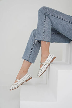 Trendyshose 06558 Zimbalı Lastikli Kadın Rahat Babet Ayakkabı