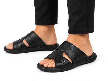 Trendyshose 6600 Doğal Deri Anatomic Erkek Terlik