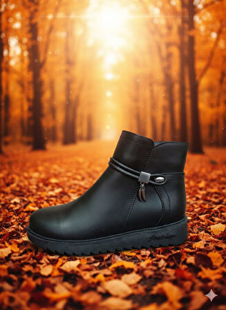 Trendyshose 6746 Kalın Taban Rahat Kaymaz Taban Bot