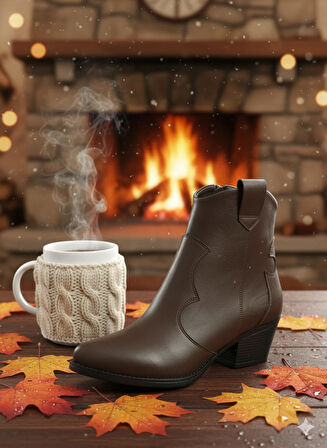 Trendyshose 06749 Kalın Topuk Rahat Kadın Günlük Bot