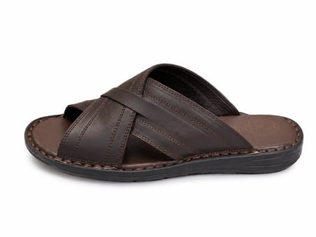 Trendyshose 7159 Tam Anatomic Deri Yazlık Garantılı Erkek Terlik