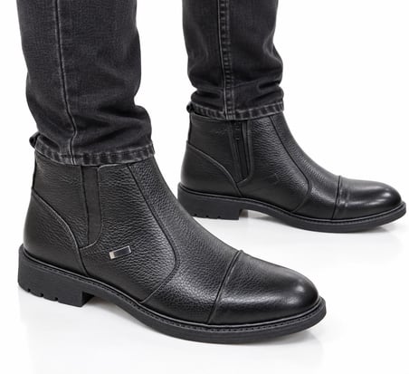Trendyshose 3011 Erkek Doğal Deri Rahat Gunluk Bot