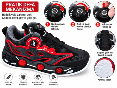 Trendyshose 7220 Erkek Çocuk Yuksek Taban Erkek Spor Ayakkabı