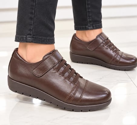 Trendyshose 39 Doğal Deri Rahat Anatomic Kadın Ayakkabı