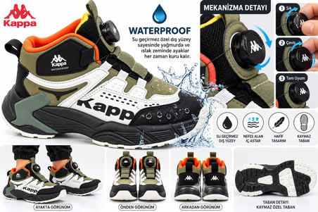 Kappa 4073 Erkek Çocuk Su Geçirmez Waterprof Yarım Bot