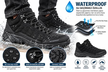 Trendyshose Lang Hı Unisex Kaymaz sıcakTaban Waterprof Su Geçirmez Garantili Otadour Bot