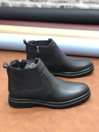 Hakiki Deri Ortopedik Büyük Numara 45-46-47 Kürklü Kışlık Erkek Bot