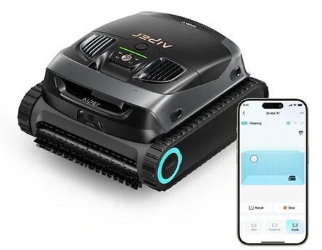 AIPER Scuba X1 KABLOSUZ 200m2 Otomatik Havuz Süpürge Robotu-Robotic Poll Cleaner-ToptancıyızBiz